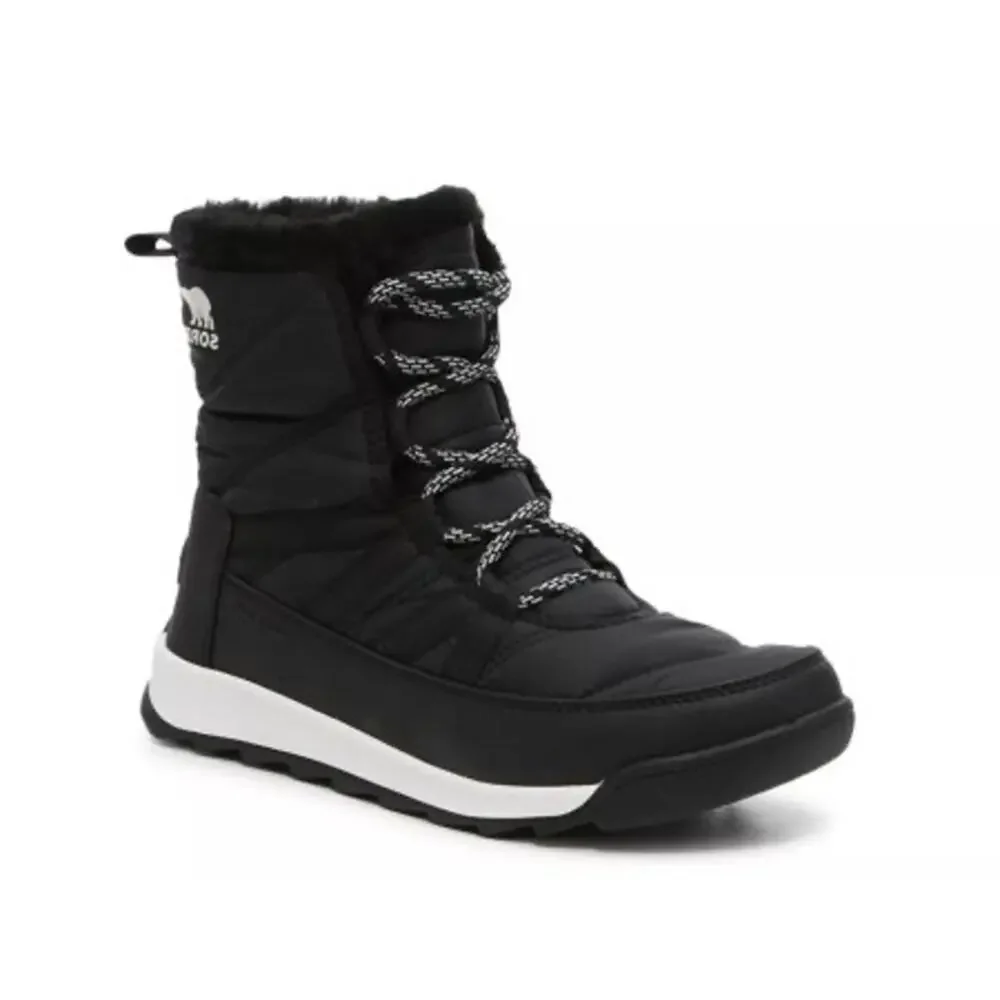 SOREL Whitney II Short Lace Snow Boots - Girls Black Size 3
